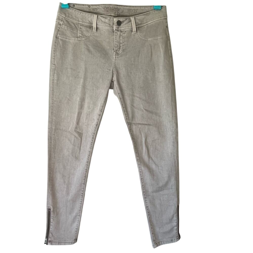 Buckle Black (Gray/Cream) Skinny Jean Size 28x27